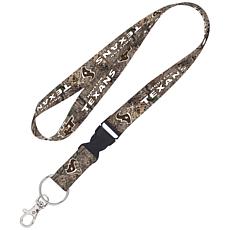 Officially Licensed NFL Reversible Lanyard Detachable Buckle, Texans