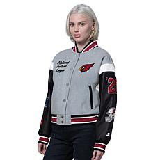 Officially Licensed NFL Starter Women's Cropped Varsity Jacket by Glll