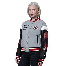 Officially Licensed NFL Starter Women's Cropped Varsity Jacket by Glll