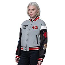 Officially Licensed NFL Starter Women's Cropped Varsity Jacket by Glll