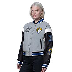 Officially Licensed NFL Starter Women's Cropped Varsity Jacket by Glll