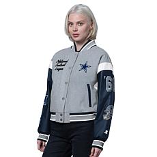 Officially Licensed NFL Starter Women's Cropped Varsity Jacket by Glll