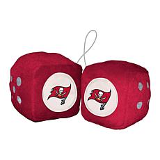 Officially Licensed NFL Tampa Bay Buccaneers 3" Fuzzy Dice Décor