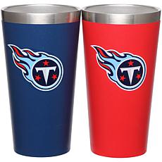 Officially Licensed NFL Tennessee Titans 2-Pack 16 oz. Pint Glass Set