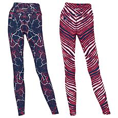 Officially Licensed NFL Women's 2-pack Printed Leggings by Zubaz