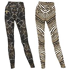Officially Licensed NFL Women's 2-pack Printed Leggings by Zubaz