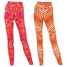 Officially Licensed NFL Women's 2-pack Printed Leggings by Zubaz