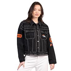 Officially Licensed NFL Women's Denim Studded Jacket by Glll