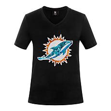 Officially Licensed NFL Women's Sequin Logo Tee from Fabgating by Cucé