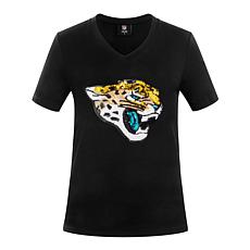 Officially Licensed NFL Women's Sequin Logo Tee from Fabgating by Cucé