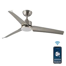 ONE 52" WiFi Smart Ceiling Fan with Temp Adjustable LED - Silver