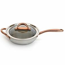 Ouro Gold 18/10 SS 9.5" Deep Skillet with Glass Lid 3.1qt.