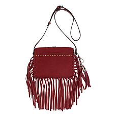 Patricia Nash Nazaire Nubuck Suede Crossbody with Fringe