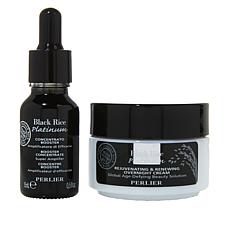 Perlier Black Rice Booster Serum and Retinol Night Cream Set