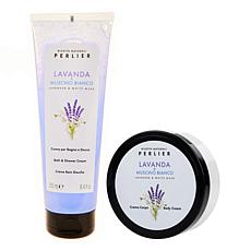 Perlier Lavender and White Musk 2-piece Bath and Body Set