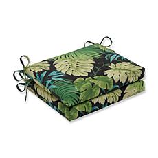 Pillow Perfect Tropique Peridot Square Corners Seat Cushion 2Pk- Green