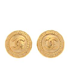 Pre-Owned Chanel CC Logo Round Clip-on Earrings