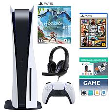 PS5 Horizon West Console w/ GTA V, Headphone & 2 Vouchers