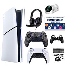 PS5 Slim Console with Extra DualSense, Accessories Kit & Voucher