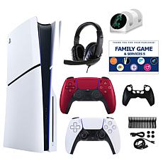 PS5 Slim Console with Extra DualSense, Accessories Kit & Voucher