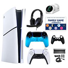 PS5 Slim Console with Extra DualSense, Accessories Kit & Voucher