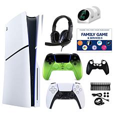 PS5 Slim Console with Extra DualSense, Accessories Kit & Voucher