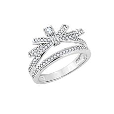 Radiance by Absolute™ 0.89ctw Simulated Diamond Bow Ring 