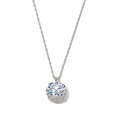 Radiance by Absolute™ 10K 8mm Round Solitaire Pendant with 18" Chain