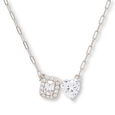 Radiance by Absolute™ 16" Heart and Cushion Toi et Moi Necklace