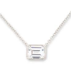 Radiance by Absolute™ 3.35ct Emerald Cut Bezel-Set Pendant Necklace