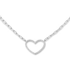 Radiance by Absolute™ .33ctw Pavé Open Shape Paperclip Chain Necklace