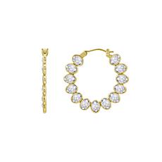 Radiance by Absolute™ 6.61ctw Oval Cut Wreath Hoop Earrings 