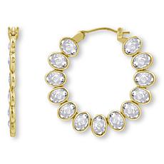 Radiance by Absolute™ 6.61ctw Oval Cut Wreath Hoop Earrings 