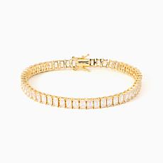Radiance by Absolute Emerald Cut Tennis Bracelet with Magnetic Closure