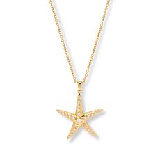 Radiance by Absolute™ Flush-Set Starfish Pendant Necklace
