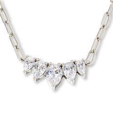 Radiance by Absolute™ Graduated 5-Stone Paperclip Chain Necklace