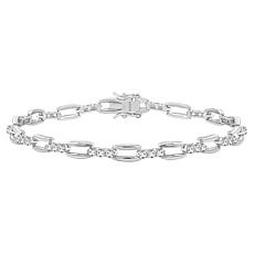 Radiance by Absolute™ Round Stone Chain-Link Tennis Bracelet