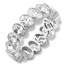 Radiance by Absolute™ Simulated Diamond Oval Cut Eternity Ring