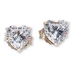Radiance by Absolute™ Sterling Silver 7mm Heart Stud Earrings