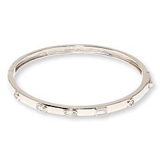 Radiance by Absolute™ Sterling Silver Multi Cut Bangle Bracelet