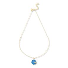 Rarities Blue Chalcedony & Blue Topaz Flower Pendant with Chain