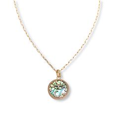 Rarities Gold-Plated Abalone Doublet Celestial Pendant with Chain