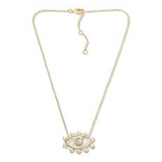 Rarities Gold-Plated Multigemstone Evil Eye Chain Necklace