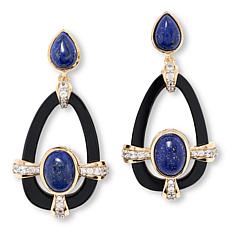 Rarities Gold-Plated Multigemstone Pear Drop Earrings
