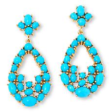 Rarities Gold-Plated Sleeping Beauty Turquoise Drop Earrings