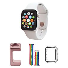 Refurbished Apple Watch Series 6 44mm GPS + Cellular Stainless Bundle