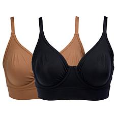 Rhonda Shear 2-pack Butterknit No Wire Underwire Bra