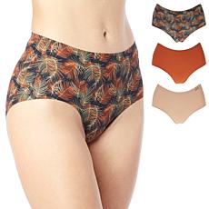 Rhonda Shear 3-pack "Infinity Edge" Body Brief with Ahh Logo