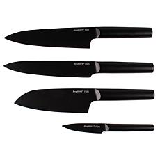 Ron 4-piece Black Titanium PVD Knife Set