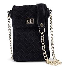 Ron White Edessa Supple Woven Suede Mini Crossbody Handbag